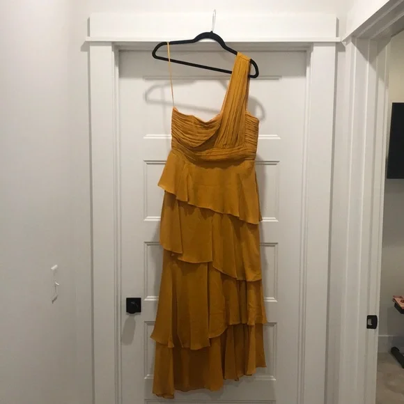 A.L.C. | Dresses | Alc Goldenrod One Shoulder Maxi Dress Nwt | Poshmark